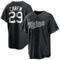 Johmsee M.Twins #29 Rod Carew Player Black Home Game Stitched Jerseys