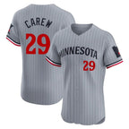 Johmsee M.Twins #29 Rod Carew Player Gray Home Limited Elite Stitched Jerseys