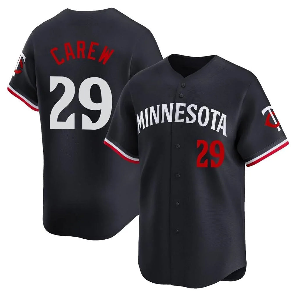 Johmsee M.Twins #29 Rod Carew Player Navy Home Limited Stitched Jerseys