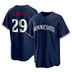 Johmsee M.Twins #29 Rod Carew Player Navy Replica Alternate Home Stitched Jerseys