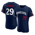 Johmsee M.Twins #29 Rod Carew Player Navy Replica Home Limited Elite Stitched Jerseys