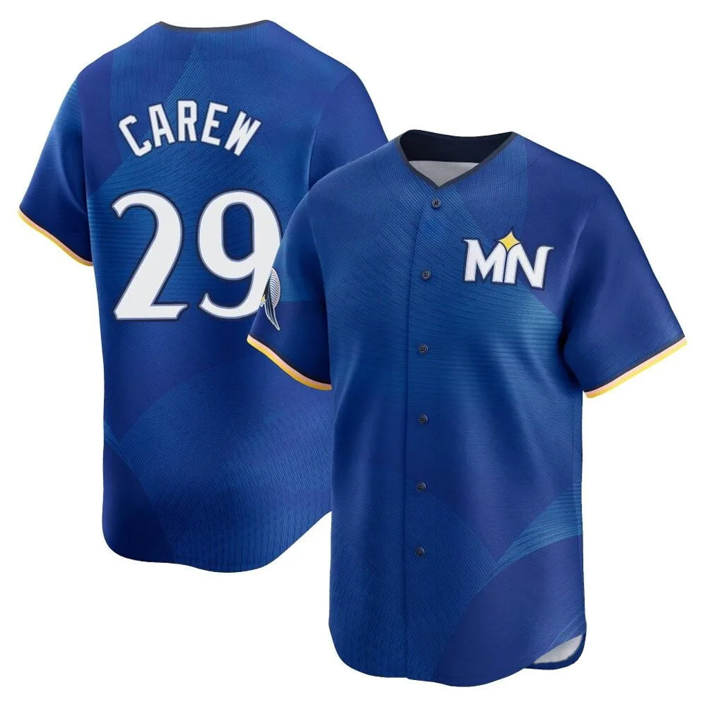 Johmsee M.Twins #29 Rod Carew Player Royal City Connect Limited Home Stitched Jerseys