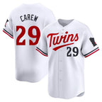 Johmsee M.Twins #29 Rod Carew Player White Home Limited Stitched Jerseys