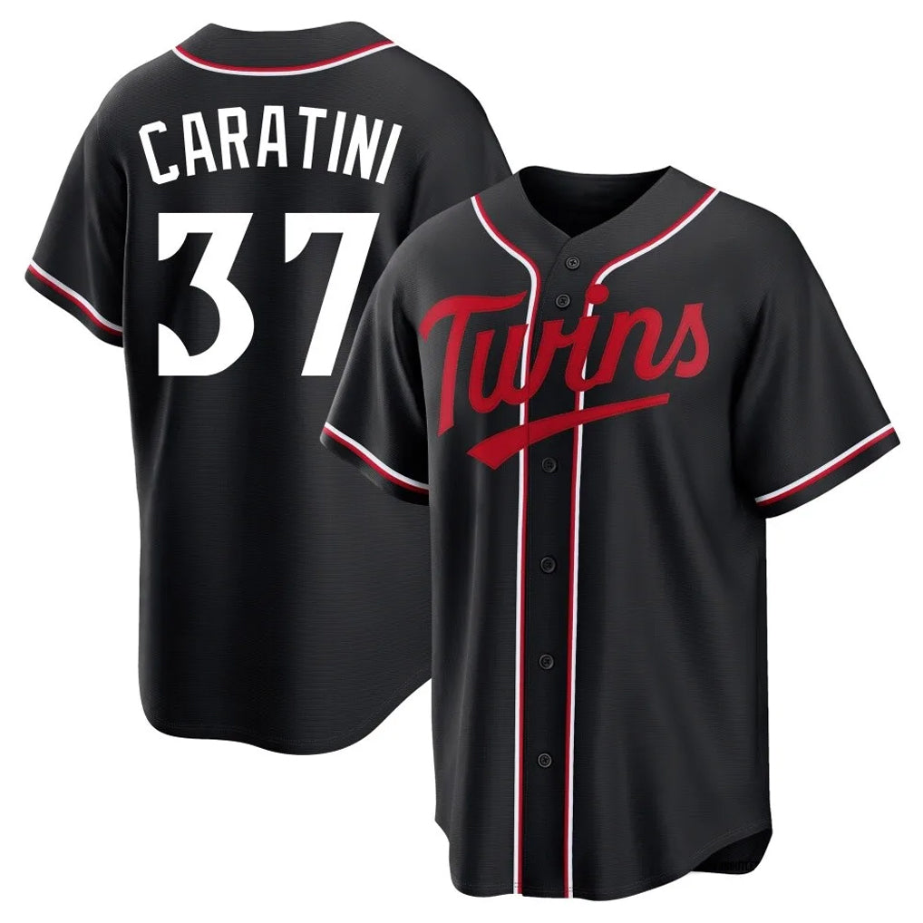 Johmsee M.Twins #37 Victor Caratini Player Black Fashion Out Home Limited Stitched Jerseys