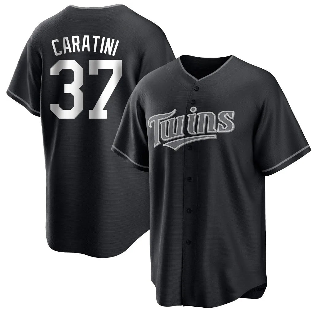 Johmsee M.Twins #37 Victor Caratini Player Black Home Game Stitched Jerseys