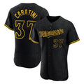 Johmsee M.Twins #37 Victor Caratini Player Black Snake Skin City Home Limited Elite Stitched Jerseys