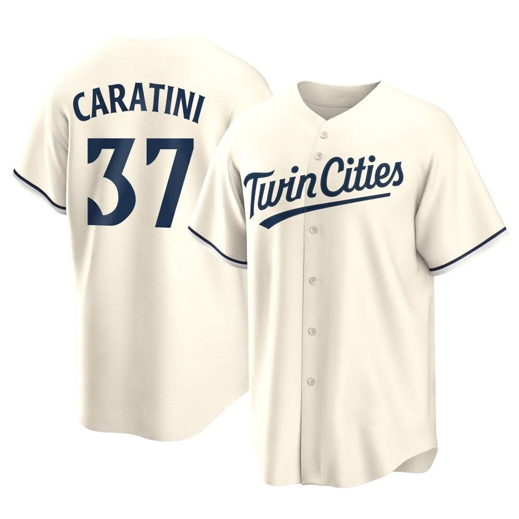 Johmsee M.Twins #37 Victor Caratini Player Cream Game Limited Home Stitched Jerseys