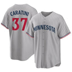 Johmsee M.Twins #37 Victor Caratini Player Gray Game Limited Home Stitched Jerseys