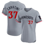 Johmsee M.Twins #37 Victor Caratini Player Gray Home Limited Elite Stitched Jerseys