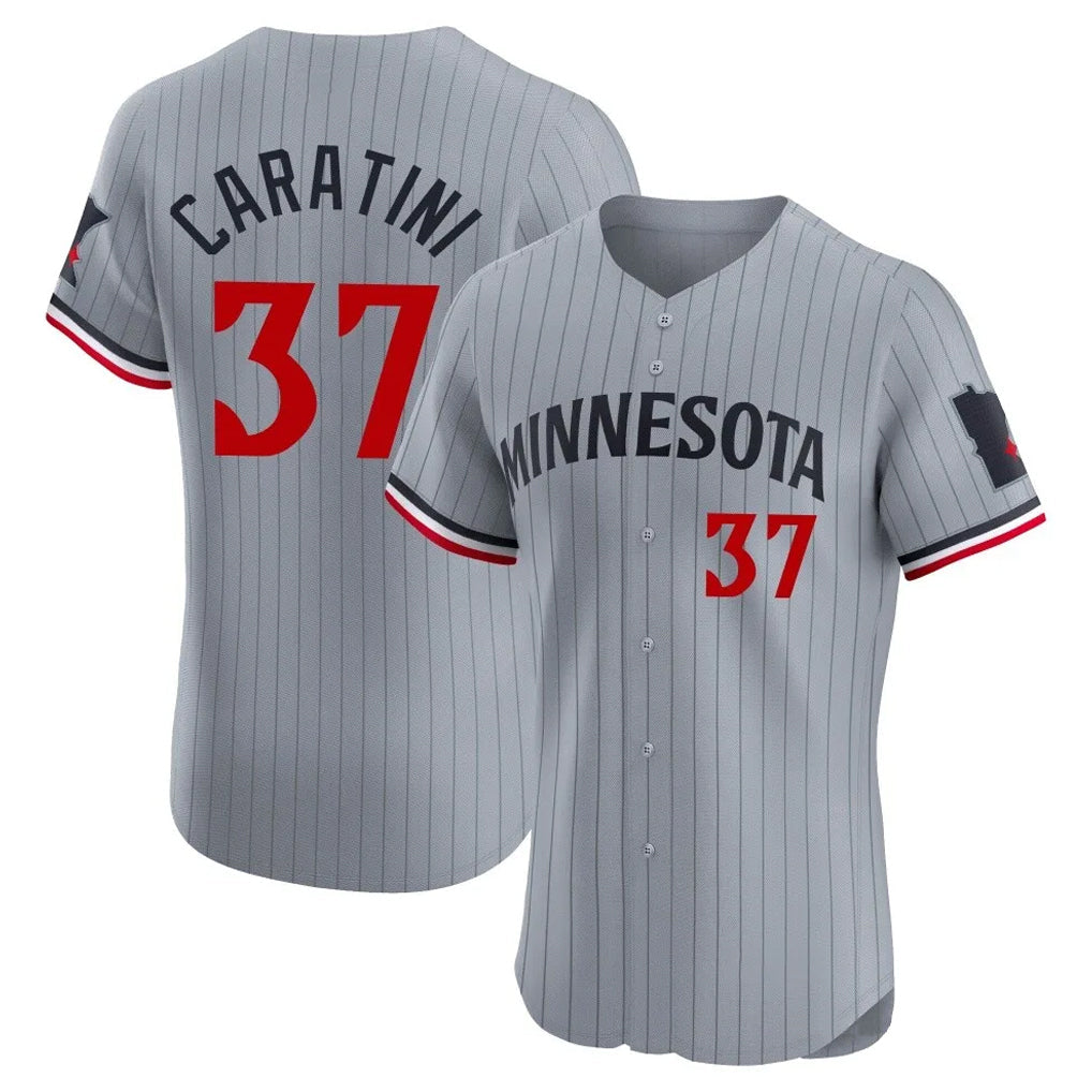 Johmsee M.Twins #37 Victor Caratini Player Gray Home Limited Elite Stitched Jerseys