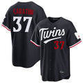 Johmsee M.Twins #37 Victor Caratini Player Navy Home Game Stitched Jerseys