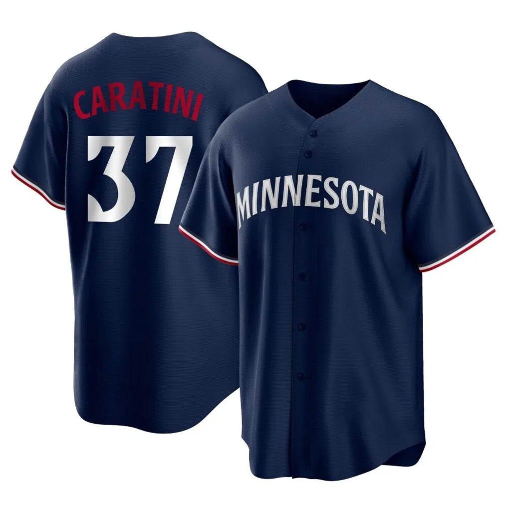 Johmsee M.Twins #37 Victor Caratini Player Navy Replica Alternate Home Stitched Jerseys