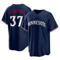 Johmsee M.Twins #37 Victor Caratini Player Navy Replica Alternate Home Stitched Jerseys