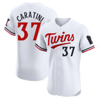 Johmsee M.Twins #37 Victor Caratini Player White Home Limited Elite Stitched Jerseys