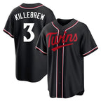Johmsee M.Twins #3 Harmon Killebrew Player Black Fashion Out Home Limited Stitched Jerseys