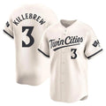 Johmsee M.Twins #3 Harmon Killebrew Player Cream Home Limited Stitched Jerseys