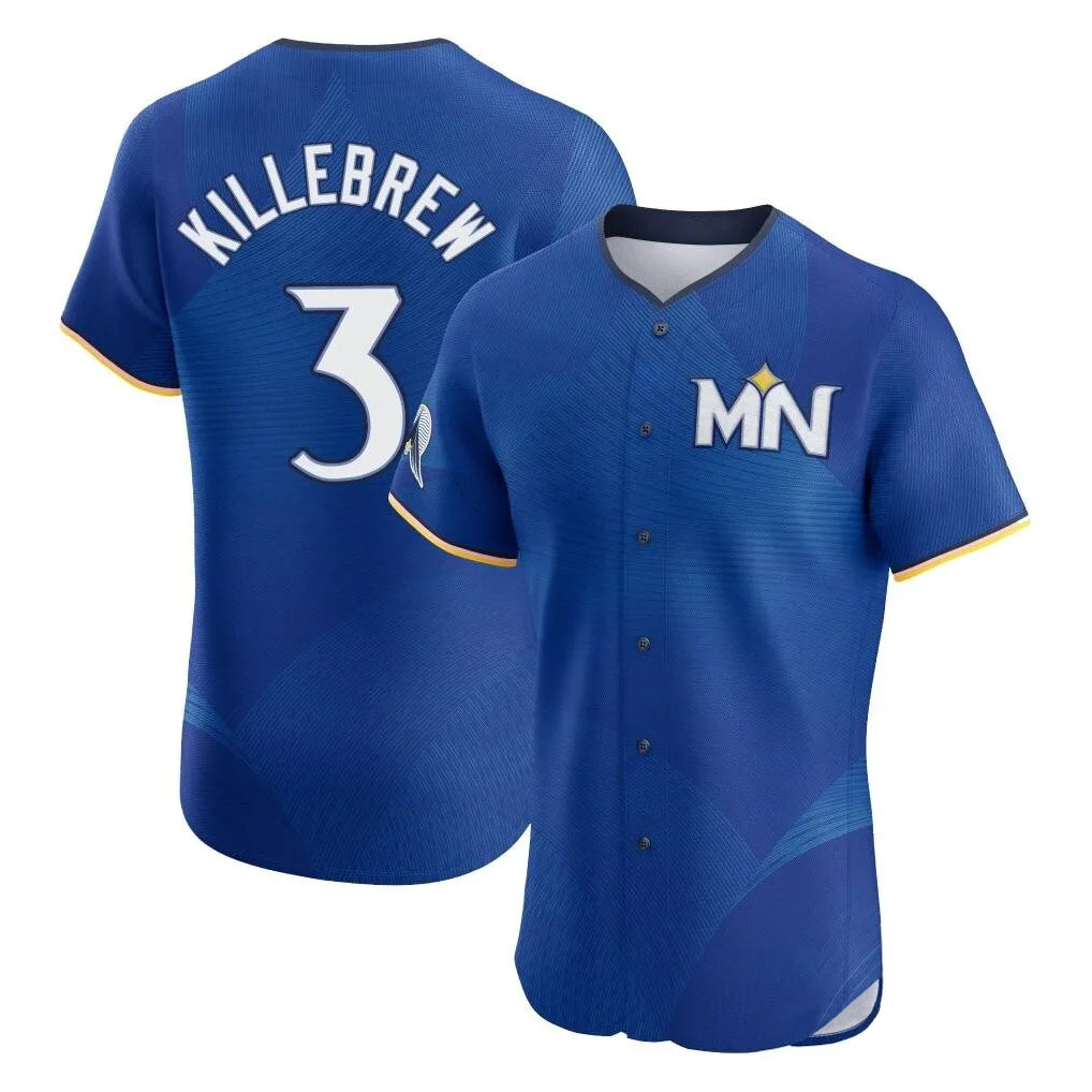 Johmsee M.Twins #3 Harmon Killebrew Player Royal City Connect Limited Elite Home Stitched Jerseys