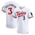 Johmsee M.Twins #3 Harmon Killebrew Player White Home Limited Elite Stitched Jerseys