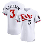 Johmsee M.Twins #3 Harmon Killebrew Player White Home Limited Elite Stitched Jerseys