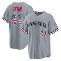 Johmsee M.Twins #41 Joe Ryan Gray USA 250 Fourth of July Road Stadium Jersey
