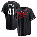 Johmsee M.Twins #41 Joe Ryan Player Black Fashion Out Home Limited Stitched Jerseys