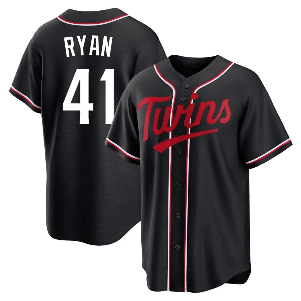 Johmsee M.Twins #41 Joe Ryan Player Black Fashion Out Home Limited Stitched Jerseys