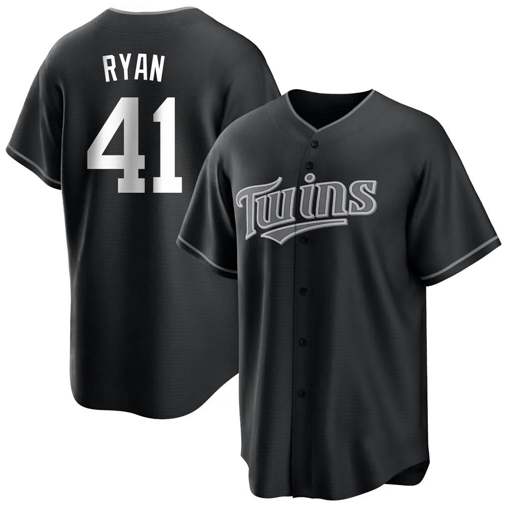Johmsee M.Twins #41 Joe Ryan Player Black Home Game Stitched Jerseys