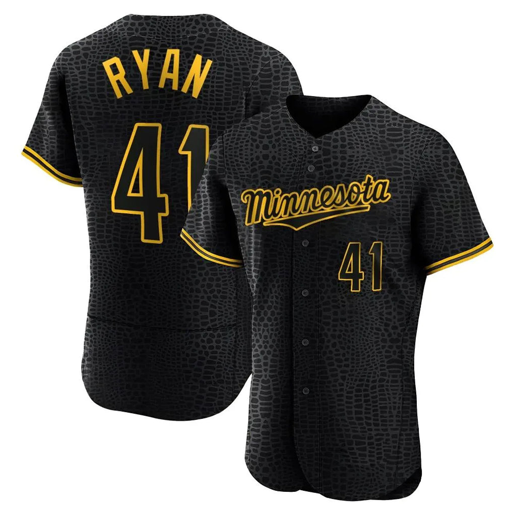 Johmsee M.Twins #41 Joe Ryan Player Black Snake Skin City Home Limited Elite Stitched Jerseys