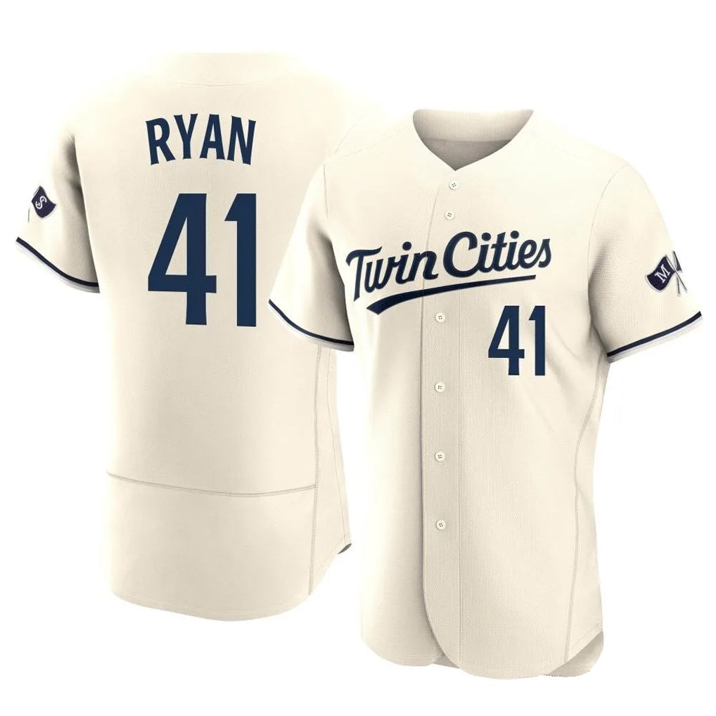 Johmsee M.Twins #41 Joe Ryan Player Cream Home Limited Elite Stitched Jerseys