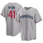 Johmsee M.Twins #41 Joe Ryan Player Gray Game Limited Home Stitched Jerseys