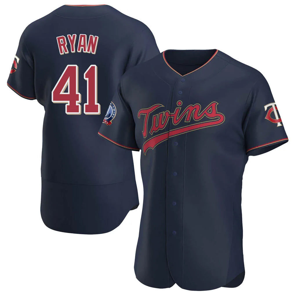 Johmsee M.Twins #41 Joe Ryan Player Navy 60th Home Limited Elite Stitched Jerseys