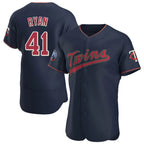Johmsee M.Twins #41 Joe Ryan Player Navy 60th Home Limited Elite Stitched Jerseys