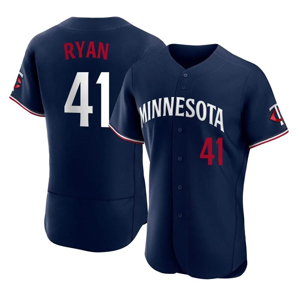 Johmsee M.Twins #41 Joe Ryan Player Navy Replica Home Limited Elite Stitched Jerseys