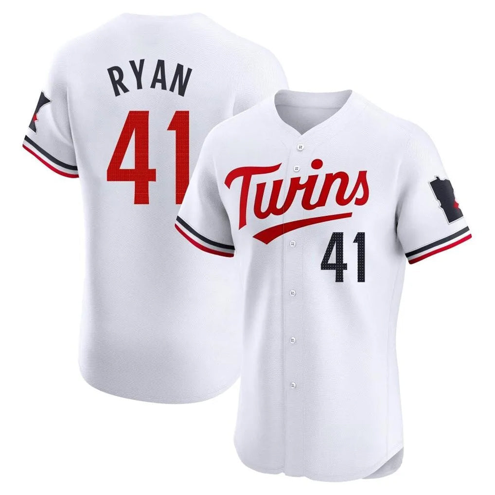 Johmsee M.Twins #41 Joe Ryan Player White Home Limited Elite Stitched Jerseys