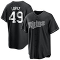 Johmsee M.Twins #49 Pablo Lopez Player Black Home Game Stitched Jerseys