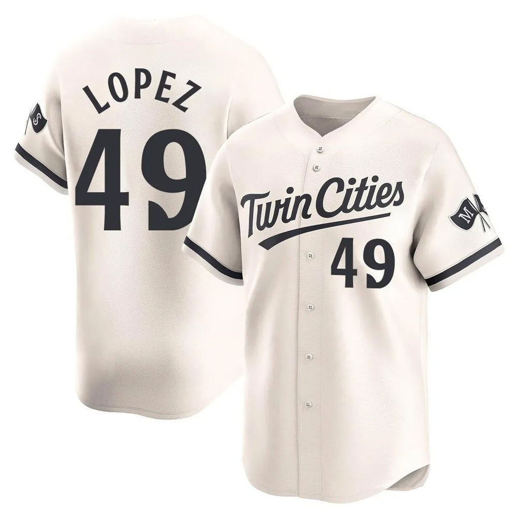 Johmsee M.Twins #49 Pablo Lopez Player Cream Home Limited Stitched Jerseys