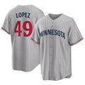 Johmsee M.Twins #49 Pablo Lopez Player Gray Game Limited Home Stitched Jerseys