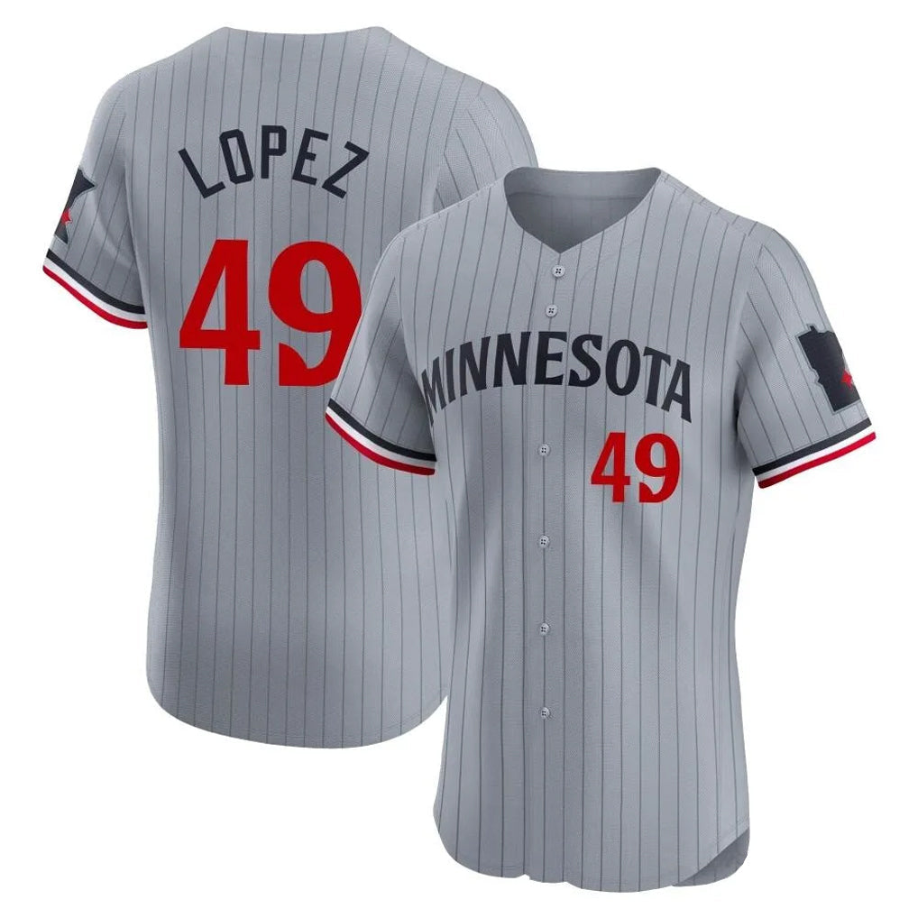 Johmsee M.Twins #49 Pablo Lopez Player Gray Home Limited Elite Stitched Jerseys
