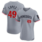 Johmsee M.Twins #49 Pablo Lopez Player Gray Home Limited Elite Stitched Jerseys