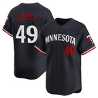 Johmsee M.Twins #49 Pablo Lopez Player Navy Home Limited Stitched Jerseys