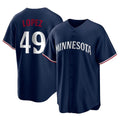 Johmsee M.Twins #49 Pablo Lopez Player Navy Replica Alternate Home Stitched Jerseys