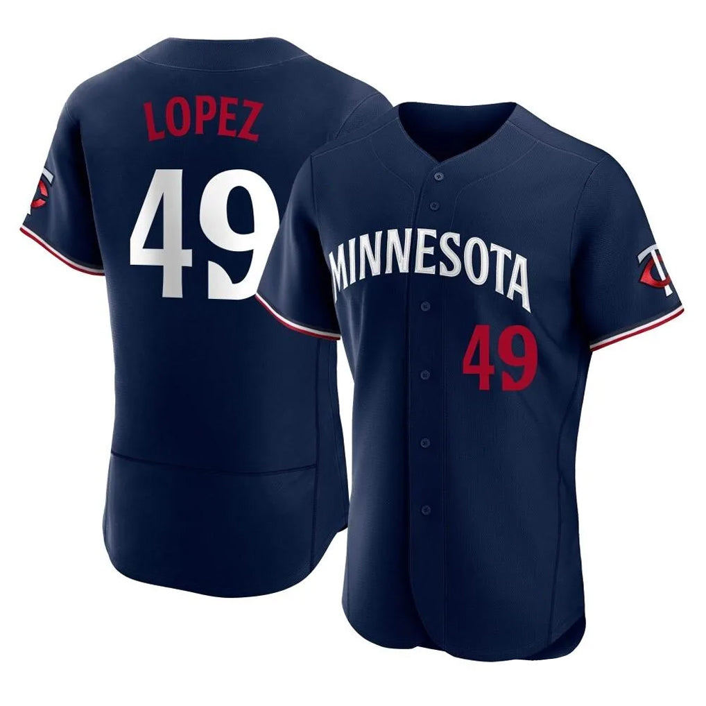 Johmsee M.Twins #49 Pablo Lopez Player Navy Replica Home Limited Elite Stitched Jerseys