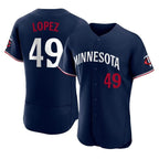 Johmsee M.Twins #49 Pablo Lopez Player Navy Replica Home Limited Elite Stitched Jerseys