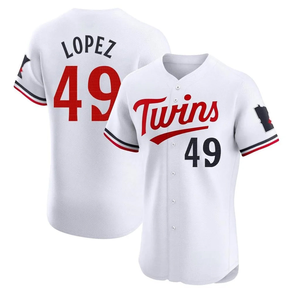 Johmsee M.Twins #49 Pablo Lopez Player White Home Limited Elite Stitched Jerseys