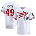 Johmsee M.Twins #49 Pablo Lopez Player White Home Limited Stitched Jerseys