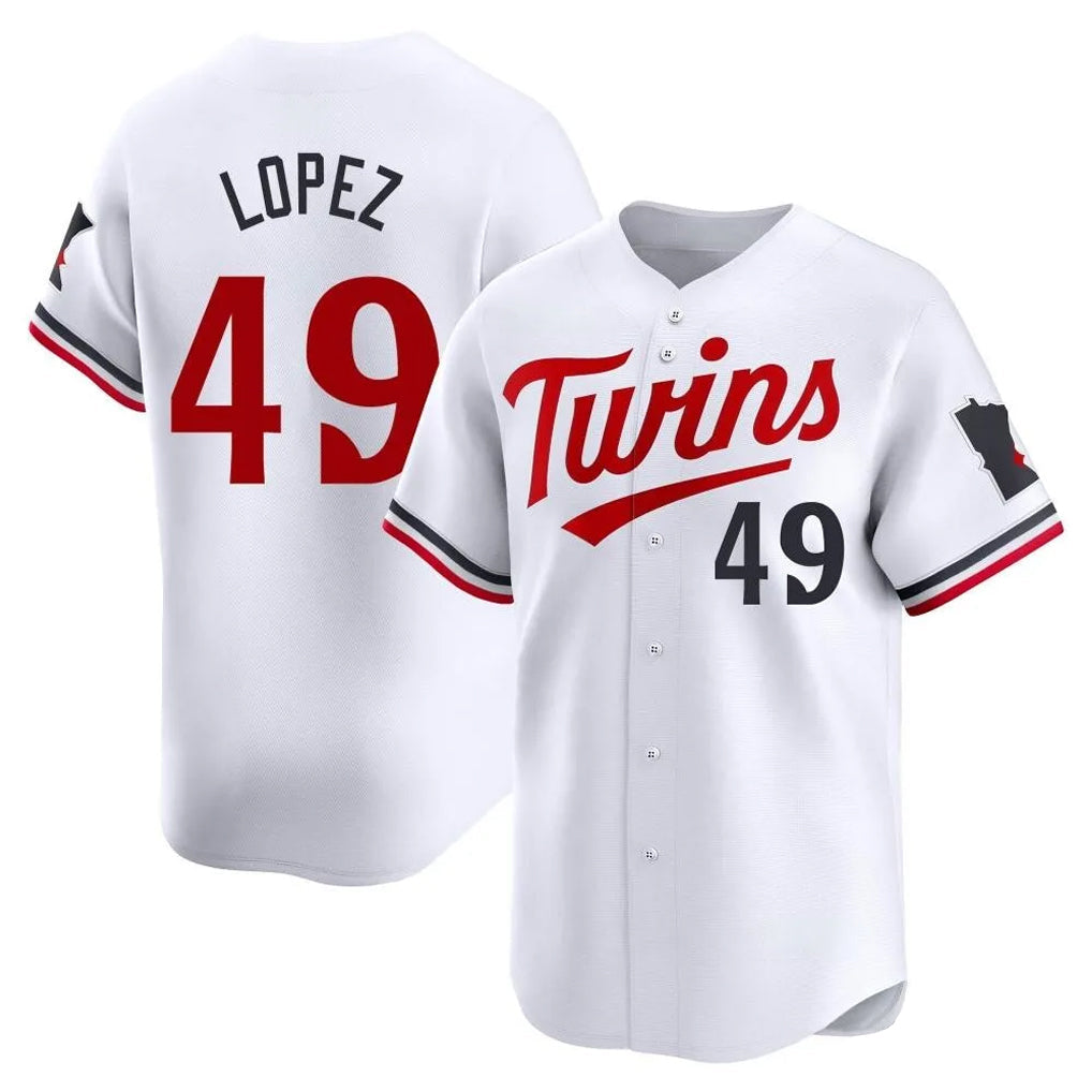 Johmsee M.Twins #49 Pablo Lopez Player White Home Limited Stitched Jerseys