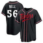 Johmsee M.Twins #56 Josh Bell Player Black Fashion Out Home Limited Stitched Jerseys