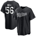 Johmsee M.Twins #56 Josh Bell Player Black Home Game Stitched Jerseys