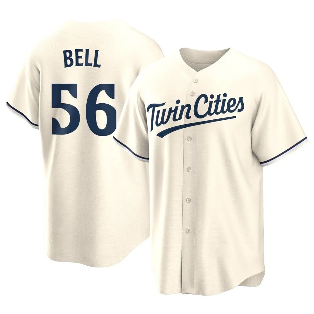 Johmsee M.Twins #56 Josh Bell Player Cream Game Limited Home Stitched Jerseys