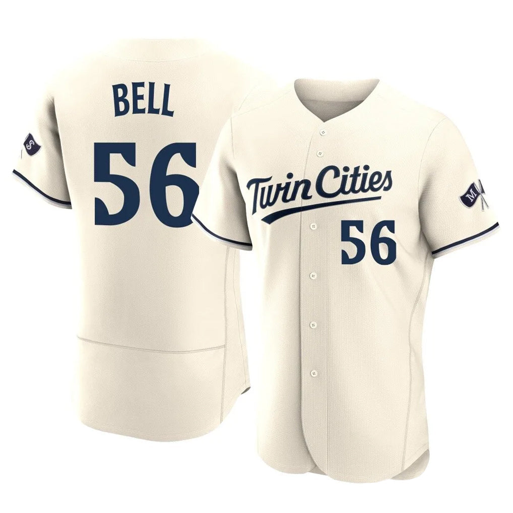 Johmsee M.Twins #56 Josh Bell Player Cream Home Limited Elite Stitched Jerseys